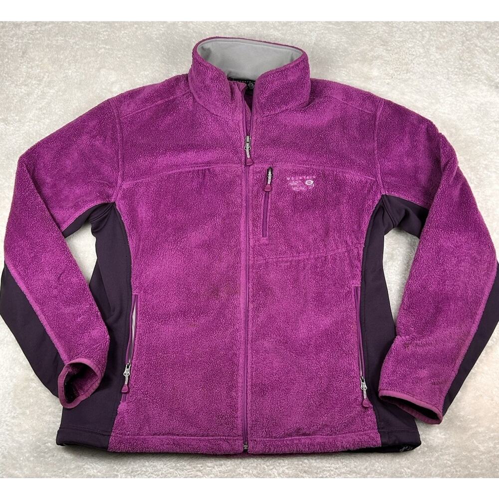 Mountain Hardware Jacket Women's Sz XL Purple Monkey Fleece Full Zip Outdoors